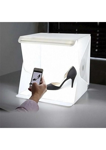 Mini Stüdyo LED Işıklı 20X20 cm Ürün Fotoğraf Çekim Çadırı
