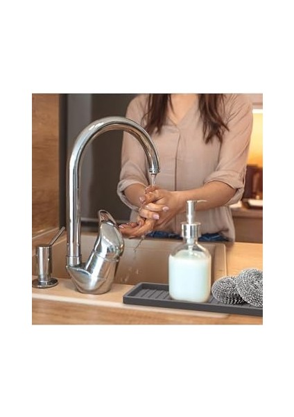 Silikon Yağdanlık Yağlık Standı Altlık,çok Amaçlı Organizer Sunumluk,sabunluk Altlığı 1 Adet Gri fiyatları