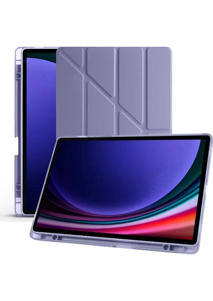 Galaxy Tab S9 Plus X810 / S9 Fe Plus X610 12.4 Inç Uyumlu Akıllı Tablet Kılıfı – Katlanabilir Kapaklı, Kalemlikli, Stand Fonksiyonlu, Smart Cover Otomatik Uyandırma, Ince ve Hafif Tasarım