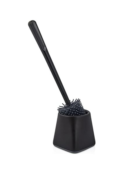Home Silikon Wc Tuvalet Banyo Fırçası Klozet Fırçası Siyah Kare modelleri