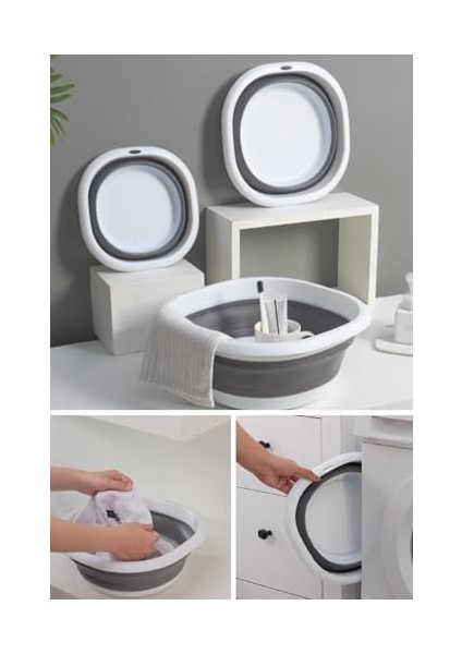 Kapısı Katlanır Badya Akordiyon Silikon Leğen (10 Litre Badya) modelleri