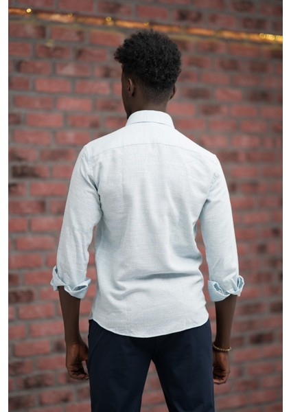 Slimfit Hasır Dokuma Yaka Düğmeli Slimfit Gömlek fırsatları