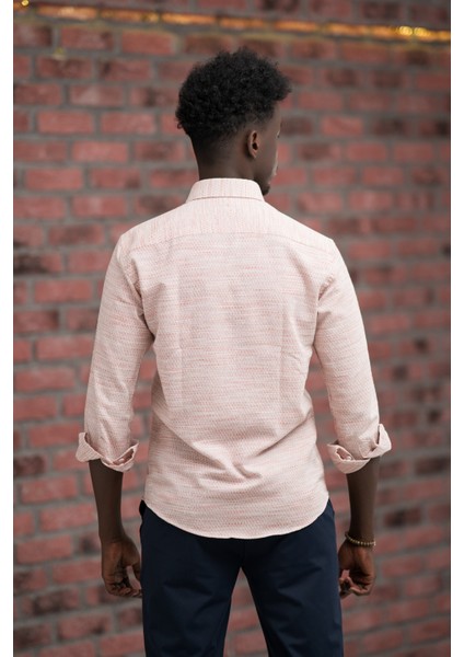 Slimfit Hasır Dokuma Yaka Düğmeli Slimfit Gömlek fırsatları