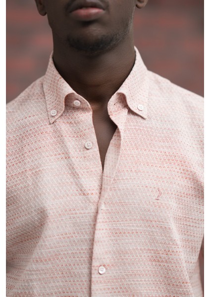 Slimfit Hasır Dokuma Yaka Düğmeli Slimfit Gömlek indirimleri