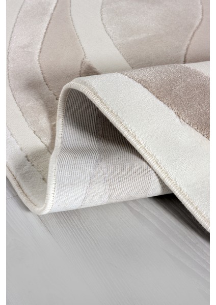 Amorf AR006 Krem Yumuşak Dokulu Salon Mutfak Koridor Oturma Odası Yolluk Halı Makine Halısı fiyatları