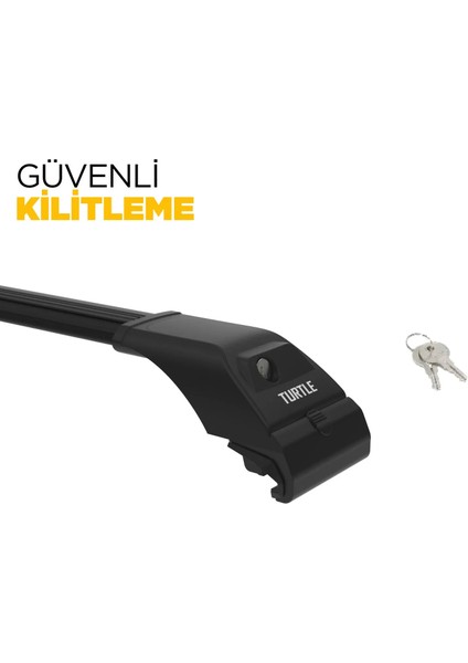 Volkswagen Teramont Turtle Ara Atkı Taşıyıcı Bar 2018-2025 Arası Uyumlu - Turtle Tourmaline V2 Siyah fiyatları