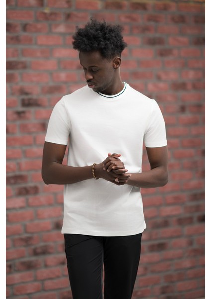 Sıfır Yaka Merserize Pamuklu Ince Kumaş Regular Fit T-Shirt modelleri
