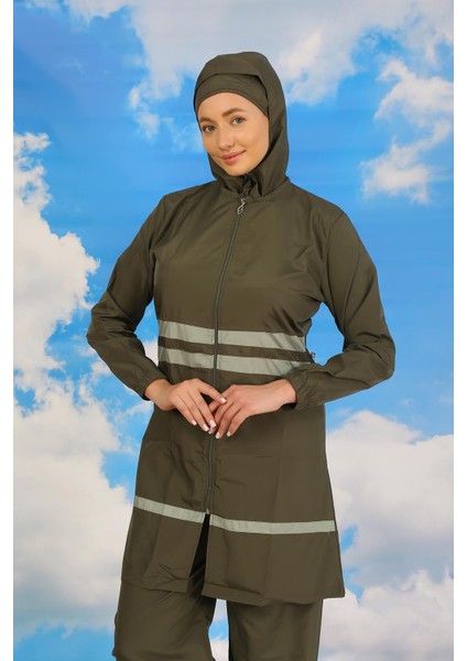 Kadın Tam Tesettür Mayo Haki 31061