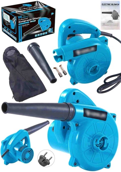Elektrikli 4100 Watt Hava Üfleme Emme Makinesi 6 Kademe Devir Ayarlı Hava Üfleme Körüğü Mavi