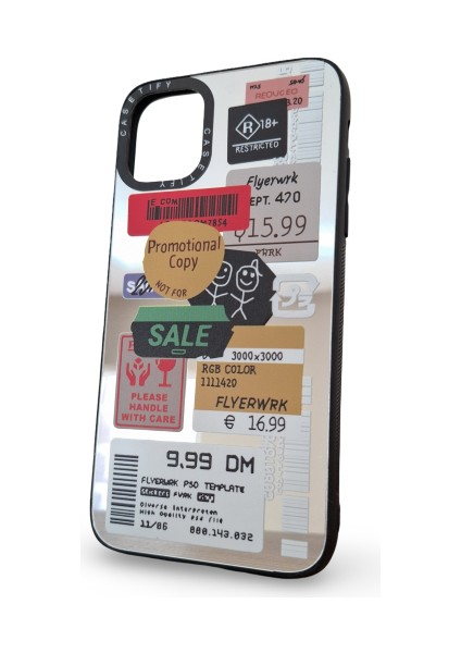 Apple iPhone 11 Uyumlu Ayna Detaylı Sert Silikon Tasarımlı Logolu Yazılı Kaliteli Tarz Kılıf fiyatları