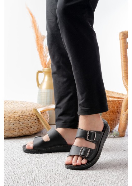 Günlük Rahat Anatomik Yumuşak Taban Şık Tokalı Erkek Dış Mekan Terlik fiyatları