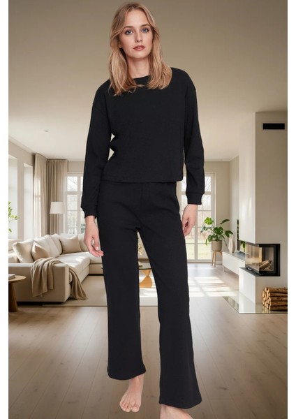 Kadın Kaşkorse Örme Pijama Takımı Kış Mevsimi Için Rahat Özenle Seçilmiş Zarif Tasarım fiyatları