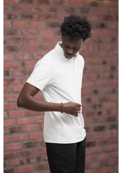 Regular Fit Likralı Kendinden Çizgili Polo Yaka T-Shirt fiyatları