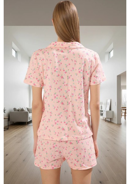 Kadın Pamuklu Kısa Kollu Pijama Takımı Şortlu Rahat Yazlık Mükemmel Uyum Premium Kalite fiyatları