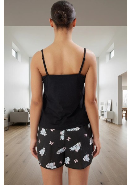 Kadın Yazlık Pamuklu Pijama Takımı Fil Desenli Regular Kalıp Profesyonel Görünüm Zarif Tasarım modelleri