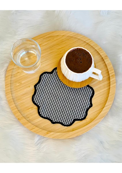 Pötikare Kumaş Sunum Peçetesi, Kokteyl Peçetesi, Kahve Yanı Sunumluk, Nakışlı Sunum Peçetesi 6’lı fırsatları