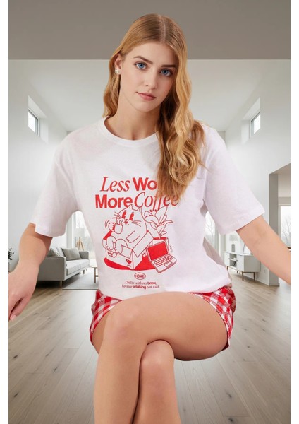 Kadın Ekose Pamuklu Şortlu Pijama Takımı Rahat Yazlık Homewear Seçkin Malzeme Kullanım fiyatları