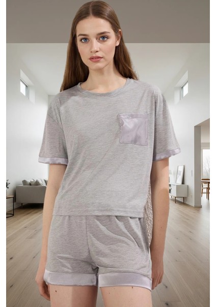 Kadın Melanj Cepli Pijama Takımı Rahat Örme Kumaş Seçkin Malzeme Kaliteli Işçilik fiyatları