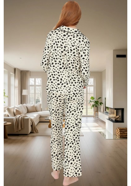 Kadın Leopar Desenli Pamuklu Pijama Takımı Rahat Ev Giyim Seti Konforlu Kesim Premium Kalite modelleri