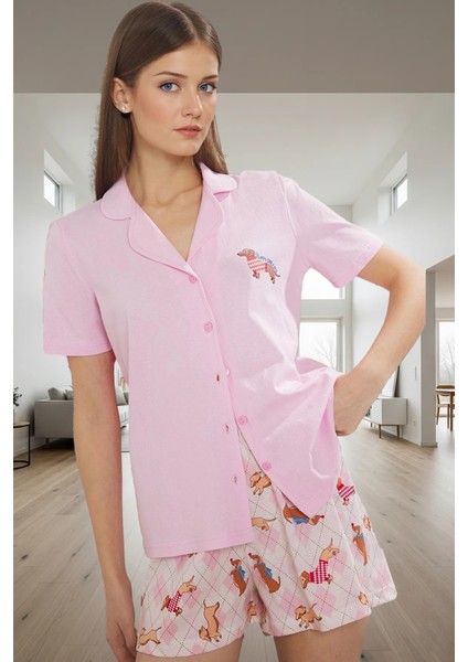Kadın Pamuklu Köpek Desenli Regular Pijama Takımı Yazlık Rahat Uyku Seti Yüksek Kalite Uzun Ömürlü fiyatları