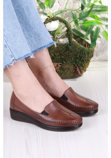 429120 Anatomik Rahat Esnek Hakiki Deri Kadın Ayakkabı