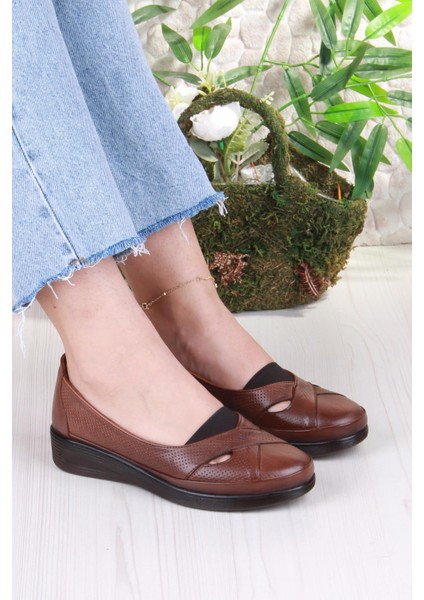 429609 Anatomik Rahat Esnek Hakiki Deri Kadın Ayakkabı
