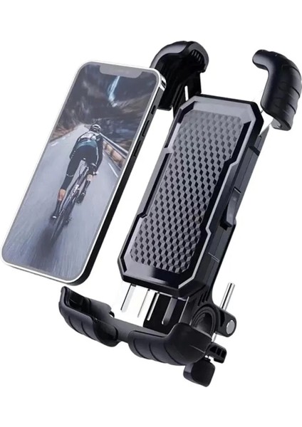 360° Derece Ayarlanabilen Gidon Bağlantılı Bisiklet Motosiklet Için Abs 4-7.8″ Inç Telefon Tutucu fiyatları
