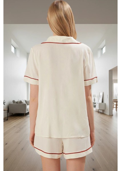 Kadın Viskoz Şortlu Pijama Takımı Renk Regular Kalıp Yazlık Kaliteli Işçilik Konforlu Kesim fiyatları