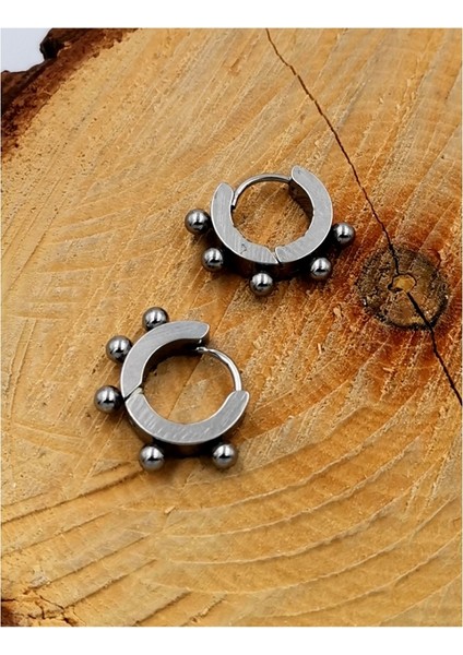 316 L Çelik Gümüş Renk Halka Küpe