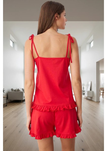 Kadın Pamuklu V Yaka Kolsuz Pijama Takımı Rahat Kullanım Modern Stil Yüksek Kalite fiyatları