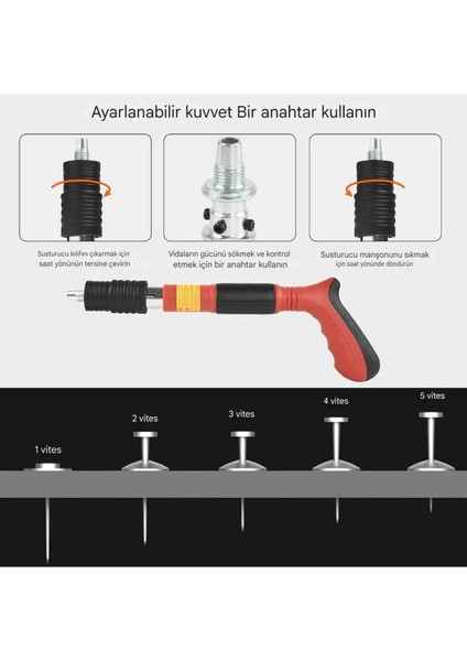 KM332-R Beton Demir Sunta Çivi Tabancası Yuvarlak Manuel Ayarlanabilir Susturucu Çelik Çivi modelleri