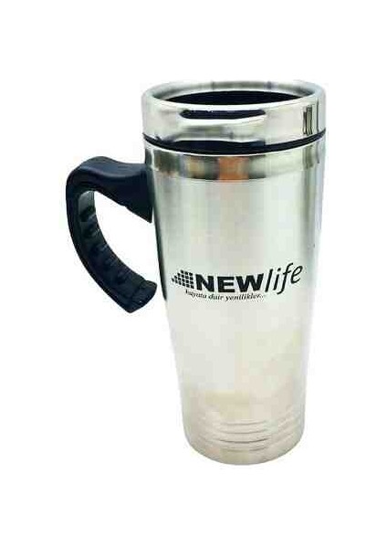 Newlife ( Uzun & Çift Çelik ) Termos Bardak ( 450ML ) ( Soğuk & Sıcak )