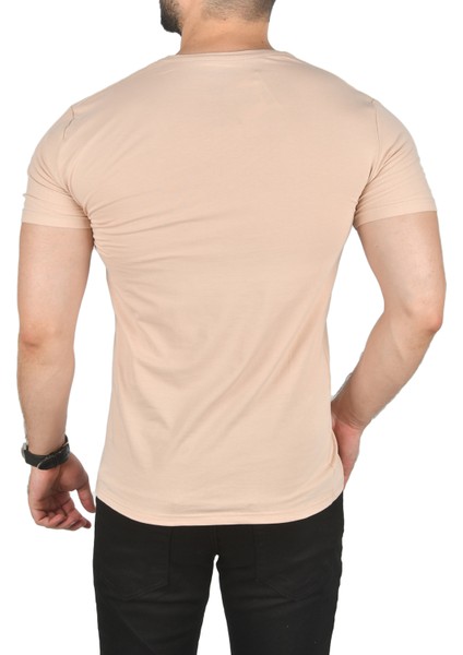 Erkek/unisex Slim Fit Dar Kesim Bisiklet Yaka Pamuklu Likralı Basic Tişört 1801131 indirimleri