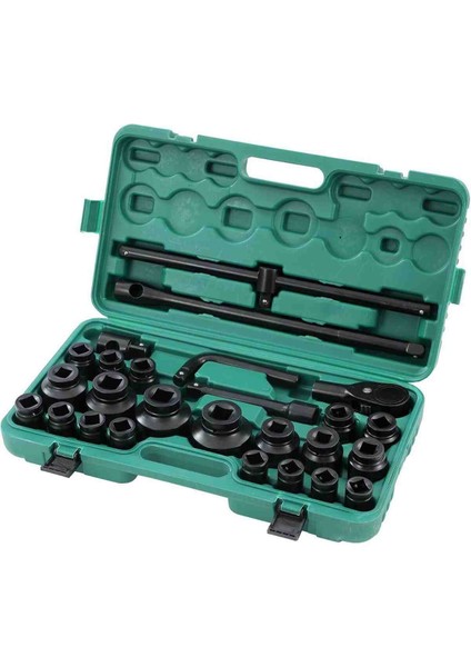 27 Parça Soket Seti 3/4 Inç Altıgen Dişli Cırcırlı Anahtar Otomotiv Kamyon Traktör Motor Onarım Somun Sıkma indirimleri
