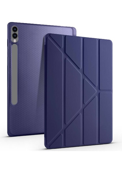 Galaxy Tab S10 Plus X820 12.4 Inç Uyumlu Kalemlikli Katlanabilir Smart Cover Tablet Kılıf – Standlı, Darbe Emici Koruma, Ince ve Hafif Tasarım