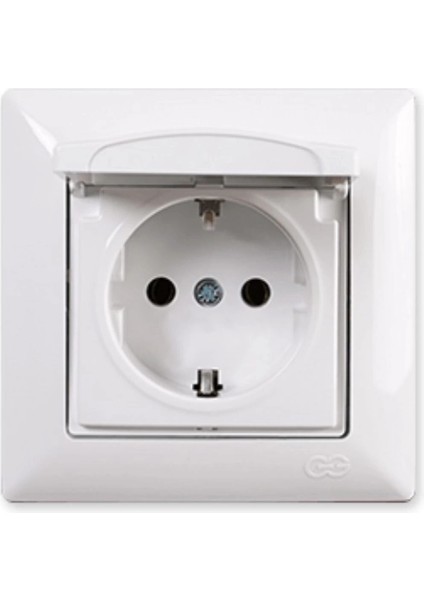 Günsan Fantasy Kapaklı Topraklı Priz Beyaz Renk fiyatları