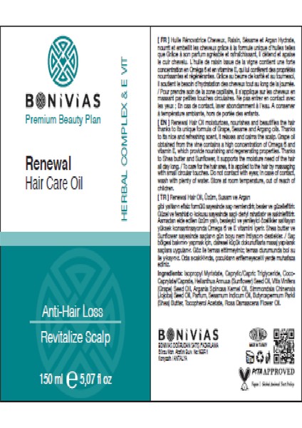 Saç ve Saç Derisi İçin Bitkisel Bakım Kompleks Serum Omega 6 & E Vitamini, Biberiye Yaprak Yağı, Jojoba, Shea Butter fırsatları