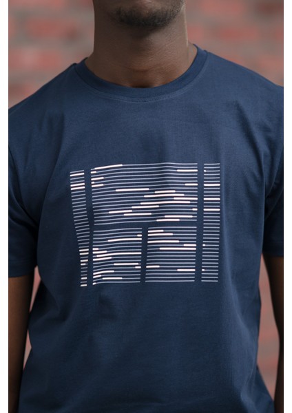 Slim Fit Sıfır Yaka Baskılı Pamuklu T-Shirt indirimleri