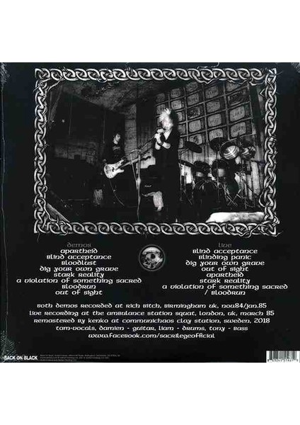 Sacrilege - Ambulance Station Squat Plak (1985 Plus The First & The Second Demos-Renkli, Limitli Baskı) modelleri