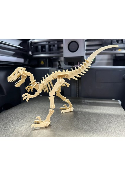 Velociraptor Kit Card-Dinazor Puzzle-Boyanabilir Puzzle