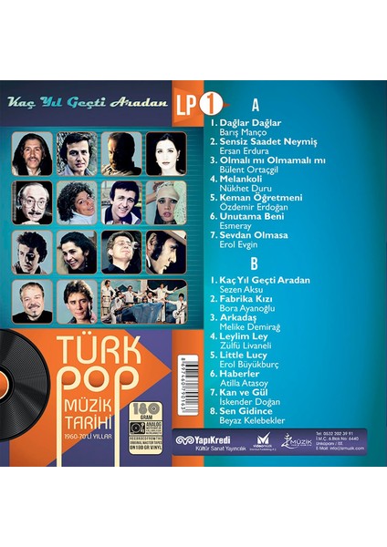 Türk Pop Müzik Tarihi 1960-70'LI Yıllar/kaç Yıl Geçti Aradan 1 (Plak) fiyatları