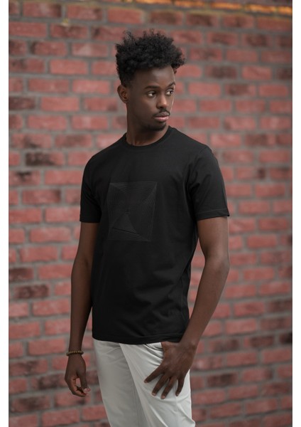 Slim Fit Pamuklu Önü Baskılı Sıfır Yaka T-Shirt fiyatları