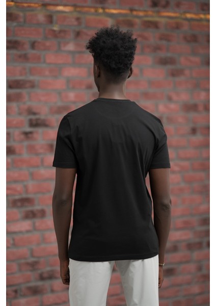 Slim Fit Pamuklu Önü Baskılı Sıfır Yaka T-Shirt modelleri