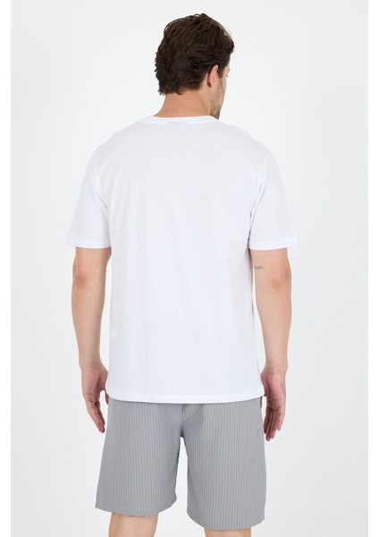 Outlaw Apparel Baskılı %100 Pamuk Kısa Kol Rahat Kalıp Bisiklet Yaka Erkek T-Shirt 0970 indirimleri