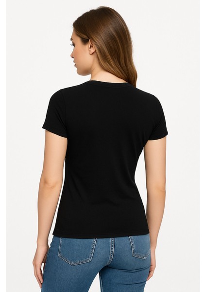 Elit Kadın 2'li Kısa Kollu Bisiklet Yaka Elestan Body Atlet modelleri