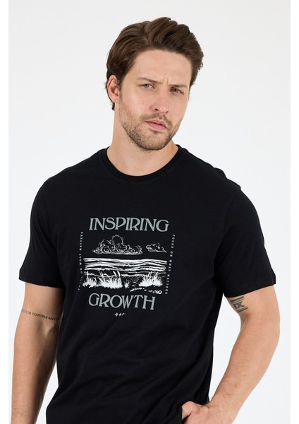 Erkek %100 Pamuk Bisiklet Yaka Kısa Kollu Baskılı T-Shirt Rahat ve Şık Günlük Erkek Tişört 0012 fırsatları