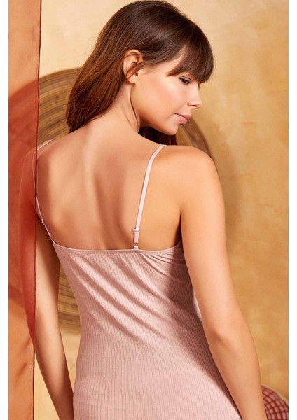 Berrak 2'li Ip Askılı Büzgülü Dantel ve Yaka Fitilli Pamuklu Atlet fiyatları