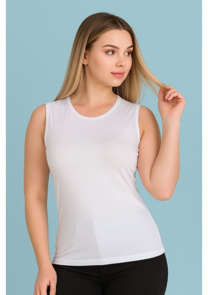 Berrak Kadın 2'li Kalın Askılı Bisiklet Yaka Elestan Atlet