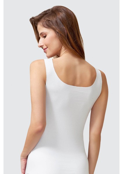 Berrak 2'li Lazer Kesim Iz Yapmayan Kare Yaka Kalın Askılı Pamuklu Atlet fiyatları