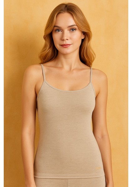 Berrak 2'li Kadın Bambo Ip Askılı Atlet